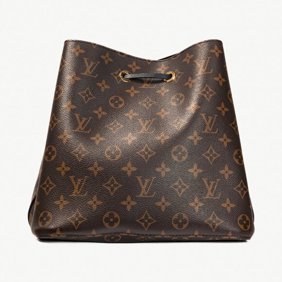 Louis Vuitton NeoNoe MM Monogram Canvas & Black Leather Bucket Bag - Picture 4 of 15